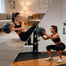 Drumfit WALLPRO-KV 6Kg Wallball: balón de arena y kevlar, resistente a agua y sudor, con agarre mejorado y costuras reforzadas para fuerza y cross training.