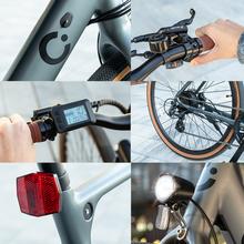 Sprint Silver Bicicleta eléctrica urbana de 28" con 70 Km* de autonomía, cambio Shimano Altus de 8 velocidades y doble disco de freno hidráulico.*Hay varios factores que pueden afectar a la autonomía de la batería: el peso del usuario, el modo de asistencia elegido, el perfil del recorrido, así como la temperatura exterior.