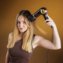 DryGlam Waves 6in1 Sensor Black Brushless-Haartrockner mit Abstandssensor-Technologie, Ionenfunktion, 6 Zubehörteile, dreifacher Hitzeschutz, 1400 W, 110.000 U/min.