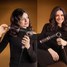 DryGlam Waves 6in1 Sensor Black Secador Brushless con Tecnología de sensor de distancia, Iones, 6 accesorios, Triple protección del calor, 1400W, 110.000 rpm