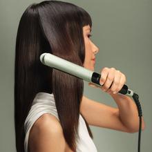 Lisse Keratin Essence Olive Piastra per capelli con funzione HeatMax, 130-230 °C, rivestimento in ceramica con cheratina e olio di argan, custodia da viaggio inclusa