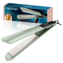 Lisse Keratin Essence Olive Piastra per capelli con funzione HeatMax, 130-230 °C, rivestimento in ceramica con cheratina e olio di argan, custodia da viaggio inclusa