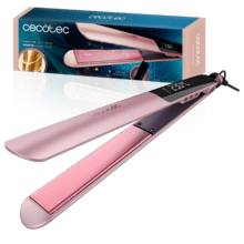 Lisse Keratin Essence Cotton Candy Piastra per capelli con funzione HeatMax, 130-230 °C, rivestimento in ceramica con cheratina e olio di argan, custodia da viaggio inclusa