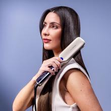 Lisse i-Twerk Max: Plancha de pelo con infrarrojos y placas vibratorias, Iones, 160º-230ºC, Placas anchas, Cerámica y Turmalina, Calentamiento rápido.