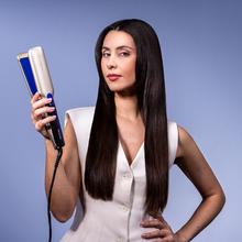 Lisse i-Twerk Max: Plancha de pelo con infrarrojos y placas vibratorias, Iones, 160º-230ºC, Placas anchas, Cerámica y Turmalina, Calentamiento rápido.