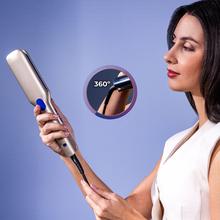 Lisse i-Twerk Max: Plancha de pelo con infrarrojos y placas vibratorias, Iones, 160º-230ºC, Placas anchas, Cerámica y Turmalina, Calentamiento rápido.