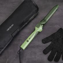 SurfCare CurlClip Olive Arricciacapelli con pinza da 25 mm, rivestimento in ceramica con cheratina e olio di argan, riscaldamento rapido, 5 temperature, spegnimento automatico, guanto e custodia termoresistente, cavo girevole.