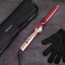 SurfCare CurlClip Cotton Candy: Rizador de Pelo con Pinza de 25 mm, Revestimiento de Cerámica con Queratina y Aceite de Argán, Calentamiento rápido, 5 Temperaturas, Apagado Automático, Guante y Bolsa de Termorresistente, Cable Giratorio