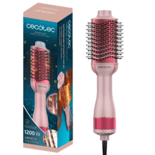 CeramicCare Unique Cotton Candy: Cepillo de aire voluminizador con revestimiento cerámico con queratina y aceite de argán, 1200W de potencia y 3 modos.