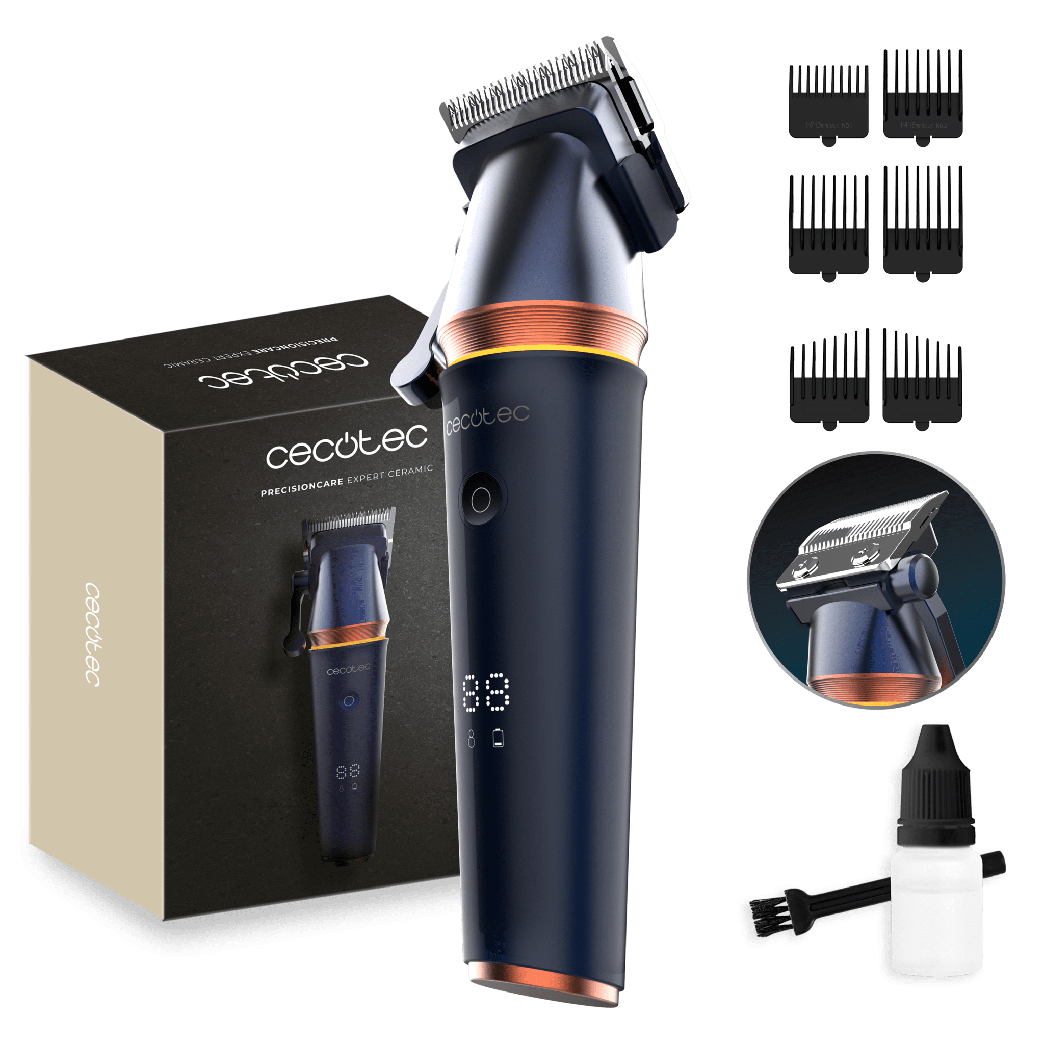 Cecotec PrecisionCare Expert Ceramic con caja, peines y accesorios incluidos