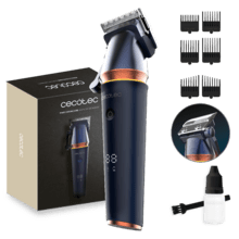 PrecisionCare Expert Ceramic Haarschneider mit bürstenlosem Motor, Keramikklingen, bis zu 120 Minuten Akkulaufzeit und 6 Kammaufsätzen.