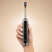 ToothCare DeluxeSwing: Cepillo de dientes eléctrico con Oscilación 60º, 3 Modos Personalizados, 3 cabezales, Ligero y compacto