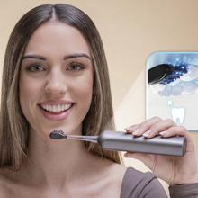 ToothCare DeluxeSwing: Cepillo de dientes eléctrico con Oscilación 60º, 3 Modos Personalizados, 3 cabezales, Ligero y compacto