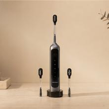ToothCare DeluxeSwing: Cepillo de dientes eléctrico con Oscilación 60º, 3 Modos Personalizados, 3 cabezales, Ligero y compacto