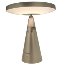 FaceCare Mirror&Sound: con triple función como Espejo recargable, Lámpara y Altavoz, Accesorio aumento 10x.