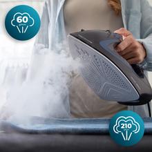 Ironhero H-2600 La Plancha Horizontal ofrece 2600 W de potencia para un planchado rápido y eficaz, con vapor continuo de 60 g/min y golpe de 210 g/min que elimina incluso las arrugas más difíciles. Su suela cerámica, depósito de 300 ml y sistemas antical, antigoteo y autoapagado Smart Auto OFF garantizan un uso cómodo y seguro.