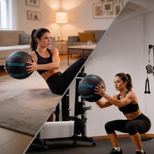 Drumfit WALLPRO-KV 9Kg Wallball : ballon en sable et kevlar, résistant à l'eau et à la transpiration, avec une bonne adhérence et des coutures renforcées pour la force et l'entraînement croisé.