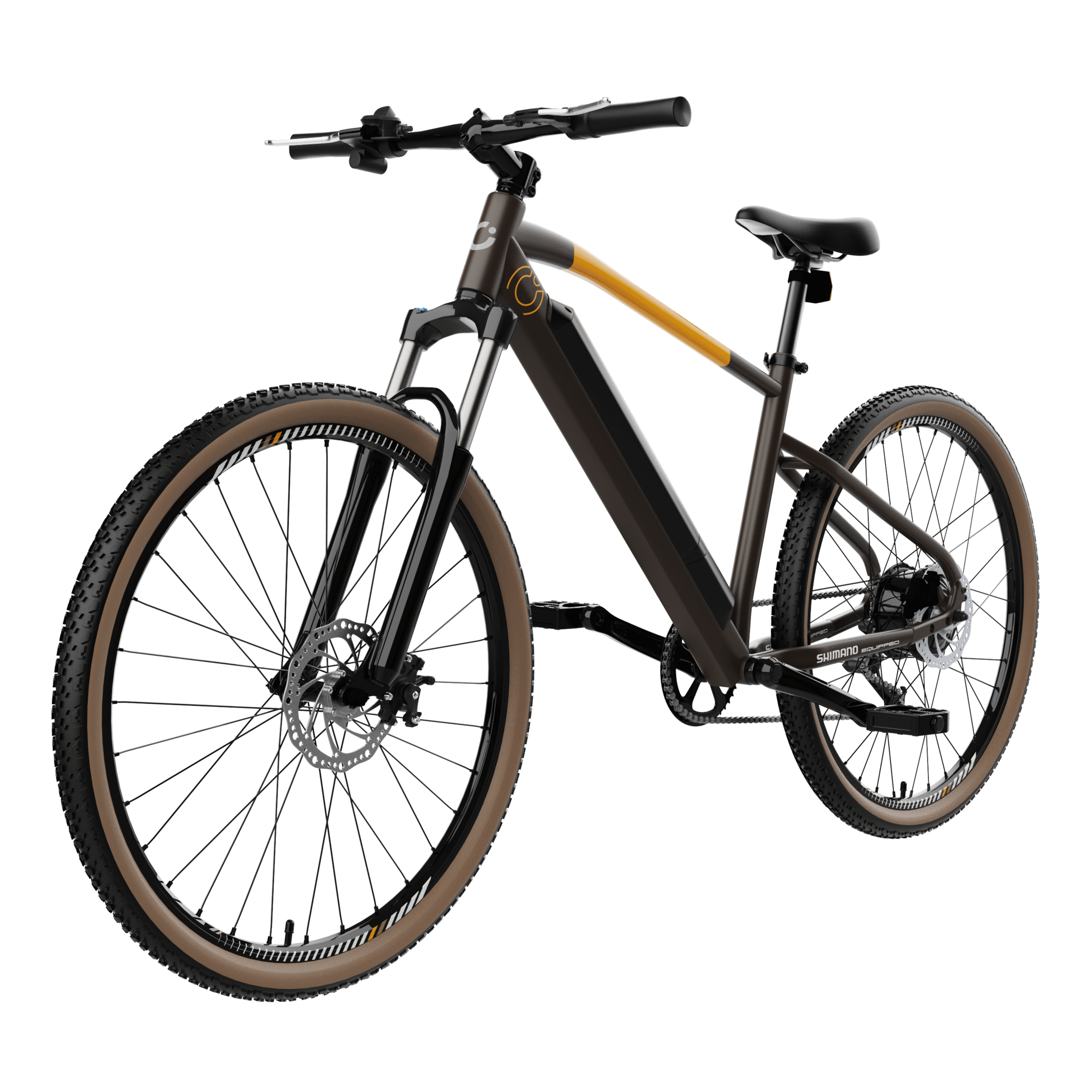 Bicicletta elettrica E-Xplore ProMountain bike elettrica con telaio in alluminio, ruote da 27,5” e batteria rimovibile da 10,2 Ah, che garantisce un’autonomia fino a 55 km. È dotato di una sospensione anteriore Suntour da 100 mm, trasmissione a 8 velocità e freni Tektro.