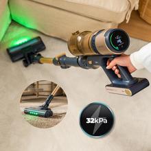 Conga Rockstar RS80 Pet Flex Detect Aspirador vertical con 600 W de potencia y 200 AW de potencia de succión. Cepillo antienredos Hairless. Autonomía de hasta 65 minutos en modo Eco y aspirador de mano. Cepillo de mascotas. Tubo flexible.