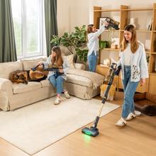 Conga Rockstar RS80 Pet Flex Detect Aspirador vertical con 600 W de potencia y 200 AW de potencia de succión. Cepillo antienredos Hairless. Autonomía de hasta 65 minutos en modo Eco y aspirador de mano. Cepillo de mascotas. Tubo flexible.