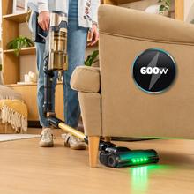 Conga Rockstar RS80 Pet Flex Detect Aspirador vertical con 600 W de potencia y 200 AW de potencia de succión. Cepillo antienredos Hairless. Autonomía de hasta 65 minutos en modo Eco y aspirador de mano. Cepillo de mascotas. Tubo flexible.