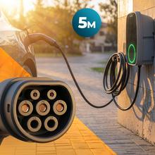 PIT&STOP SMART 7,4 kW CecoHome OCPP para vehículos eléctricos e híbridos enchufables. Monofásico, con balance de carga y conexión Tipo 2, cable de 5 m, compatible con instalaciones domésticas. Incluye 2 tarjetas RFID, control por app vía WiFi, integración OCPP y protección IP65. Cumple con estándares CE, FCC y RoHS.