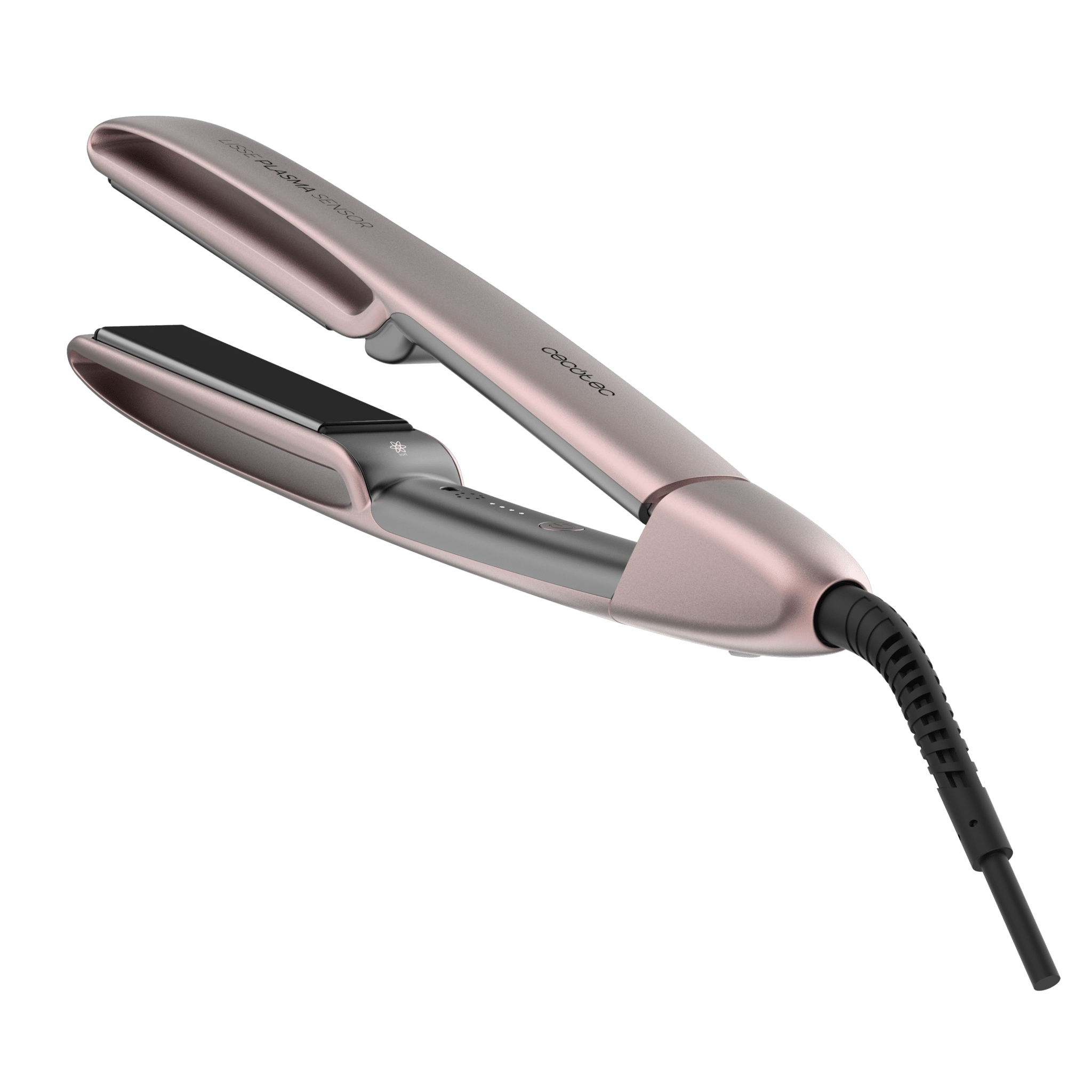 Cecotec Lisse Plasma Sensor Black abierta con placas flotantes