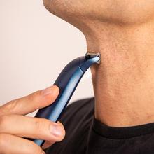 PrecisionCare OneShave Pro Lames en acier inoxydable, tête magnétique et flexible, IPX7, lumière LED, 1 peigne réglable, 1 tête laminaire, étui.