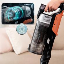 Conga Rockstar S30 Flex Aspirador vertical con 240 W de potencia y 80 AW de potencia de succión. 20 kPa. Cepillo antienredos Hairless. Autonomía de hasta 45 minutos en modo Eco y aspirador de mano. Luz LED verde. Tubo flexible.