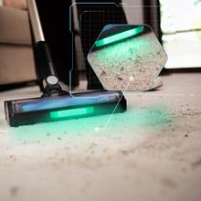 Conga Rockstar S30 Flex Aspirador vertical con 240 W de potencia y 80 AW de potencia de succión. 20 kPa. Cepillo antienredos Hairless. Autonomía de hasta 45 minutos en modo Eco y aspirador de mano. Luz LED verde. Tubo flexible.