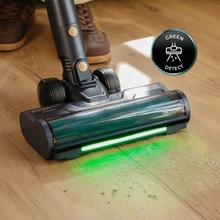 Conga Rockstar RS90 Pet Flex Detect Aspirador vertical con 650 W de potencia y 230 AW de potencia de succión. 30 kPa. Cepillo antienredos Hairless XXL. Autonomía de hasta 90 minutos en modo Eco y aspirador de mano. Luz LED verde. Tubo flexible. Cepillo para animales.