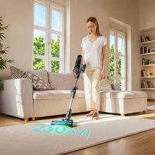 Conga Rockstar RS90 Pet Flex Detect Aspirador escoba sin cable con 650 W de potencia y 230 AW de potencia de succión. 30 kPa. Cepillo antienredos Hairless XXL. Autonomía de hasta 90 minutos en modo Eco y aspirador de mano. Luz LED verde. Tubo flexible. Cepillo para animales.