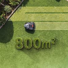 Conga GrassHopper 800 ProAI Rasenmähroboter ohne Begrenzungskabel. Objekterkennung per Kamera. Bis zu 800 m² in einer Woche abgedeckt. Regelmäßiger Schnitt, Schnitthöhe 30–60 mm. APP Control.