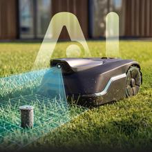 Conga GrassHopper 800 ProAI Rasenmähroboter ohne Begrenzungskabel. Objekterkennung per Kamera. Bis zu 800 m² in einer Woche abgedeckt. Regelmäßiger Schnitt, Schnitthöhe 30–60 mm. APP Control.
