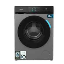 Bolero DressCode 8160 Inverter Steel Lavadora color steel de 8 kg de capacidad y 1200 rpm, 11 programas, Clase A-20%, Motor Inverter Plus, Steam Max, Drum Clean, Programa rápido 15', Delay Start, KidLock y panel de control con display LED.