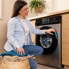 Bolero DressCode 8160 Inverter Steel Lavadora color steel de 8 kg de capacidad y 1200 rpm, 11 programas, Clase A-20%, Motor Inverter Plus, Steam Max, Drum Clean, Programa rápido 15', Delay Start, KidLock y panel de control con display LED.