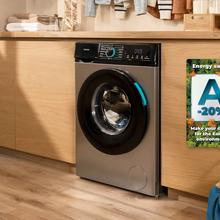 Bolero DressCode 8160 Inverter Steel Lavadora color steel de 8 kg de capacidad y 1200 rpm, 11 programas, Clase A-20%, Motor Inverter Plus, Steam Max, Drum Clean, Programa rápido 15', Delay Start, KidLock y panel de control con display LED.