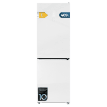 Bolero CoolMarket Combi 409 White Glass E Frigorífico Combi Cristal Blanco, MAX INSIDE con VIP tech, Cool Matrix, Cajón Variable 6 temperaturas con control de humedad, Total No Frost, Compresor Inverter Plus, Multi AirFlow, 409 L, 185x59,5cm, Funciones Fast Cooling y Fast Freezing, Modo Smart, Green HUB XL, Display Exterior, Puertas Reversibles, Botellero, Bandejas Cristal y Clase E.
