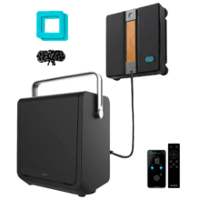 Conga Windroid W100 Station Robot limpiacristales 3 en 1 con gran autonomía y estación de carga constante, que pulveriza, limpia y seca todo tipo de superficies con resultados impecables incluso en bordes y esquinas.Ofrece manejo total por app o mando, alta velocidad de limpieza y máxima seguridad gracias a su cuerda y batería de seguridad.