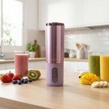 Power Titanium Shake2Go Candy Steel Batidoras de vaso individual con diseño compacto y portátil. Potencia 180W. Desmontable. Vaso metal 600ml. Tres programas automáticos. Libre BPA. Carga rápida.