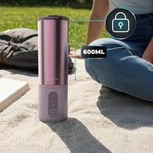 Power Titanium Shake2Go Candy Steel Batidoras de vaso individual con diseño compacto y portátil. Potencia 180W. Desmontable. Vaso metal 600ml. Tres programas automáticos. Libre BPA. Carga rápida.