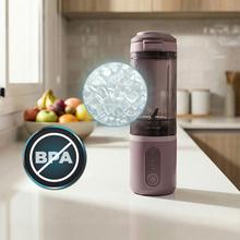 Power Titanium Shake2Go Candy Personal Blender im kompakten und tragbaren Design. 180 W Leistung. Abnehmbarer 600-ml-Tritan-Behälter. Drei Automatikprogramme. BPA-frei. Schnellladefunktion.