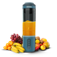 Power Titanium Shake2Go Lagoon Batidoras de vaso individual con diseño compacto y portátil. Potencia 180W. Desmontable. Vaso Tritan 600ml. Tres programas automáticos. Libre BPA. Carga rápida.