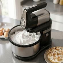 PowerTwist 500 Steel Spin Potente batidora amasadora de 500W. Bol de acero inoxidable giratorio. 5 velocidades y función turbo. Incluye varillas y ganchos.