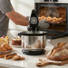 PowerTwist 500 Steel Spin Potente batidora amasadora de 500W. Bol de acero inoxidable giratorio. 5 velocidades y función turbo. Incluye varillas y ganchos.