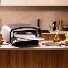 Pizza&Co 500 Gyro Horno de pizza eléctrico con panel digital táctil y piedra giratoria de alta temperatura.