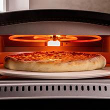 Pizza&Co 500 Gyro Horno de pizza eléctrico con panel digital táctil y piedra giratoria de alta temperatura.