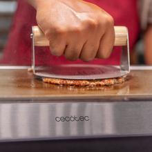 Teppanyaki Steel Plancha eléctrica tipo teppanyaki con placa de acero inoxidable desmontable, temperatura regulable de 100 a 250 °C y accesorios incluidos.