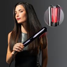 AirLisse 6in1 iTwerk Platinum: Plancha de aire con Tecnología infrarrojos, Placas vibratorias, 3 modos de uso, Plasma, 6 accesorios, Estuche de Cuero