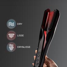 AirLisse 6in1 iTwerk Platinum: Plancha de aire con Tecnología infrarrojos, Placas vibratorias, 3 modos de uso, Plasma, 6 accesorios, Estuche de Cuero